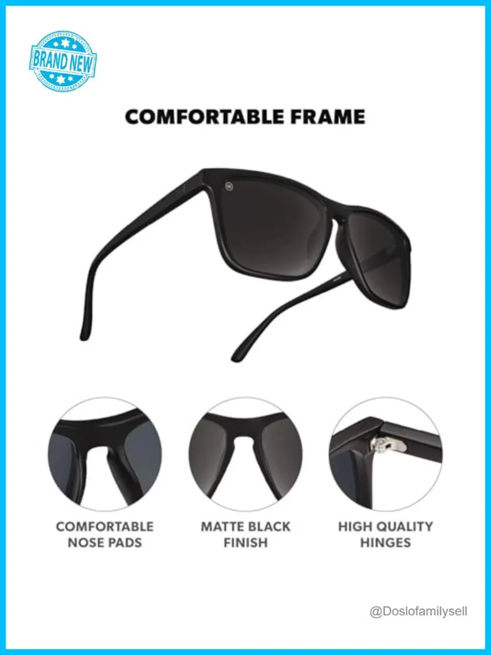 Knockaround Square Polarized Sunglasses UV400 Protection
